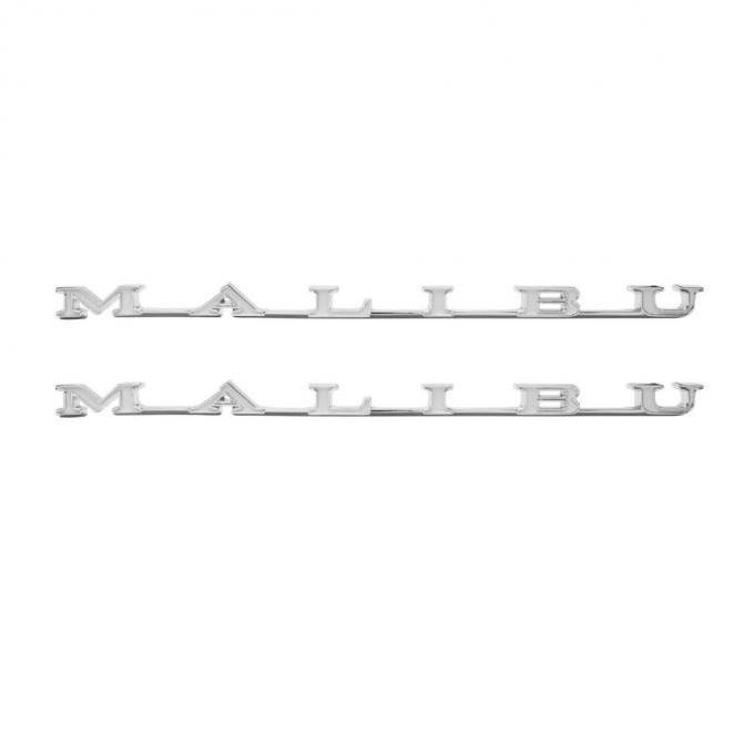 Trim Parts 70 Chevelle Front Fender Emblem, Malibu, Pair 4673