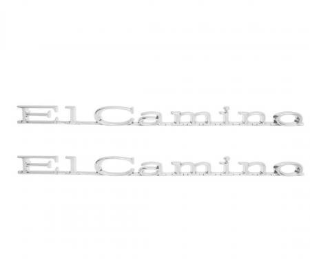 Trim Parts 71-75 El Camino Front Fender Emblem, El Camino, Pair 4876