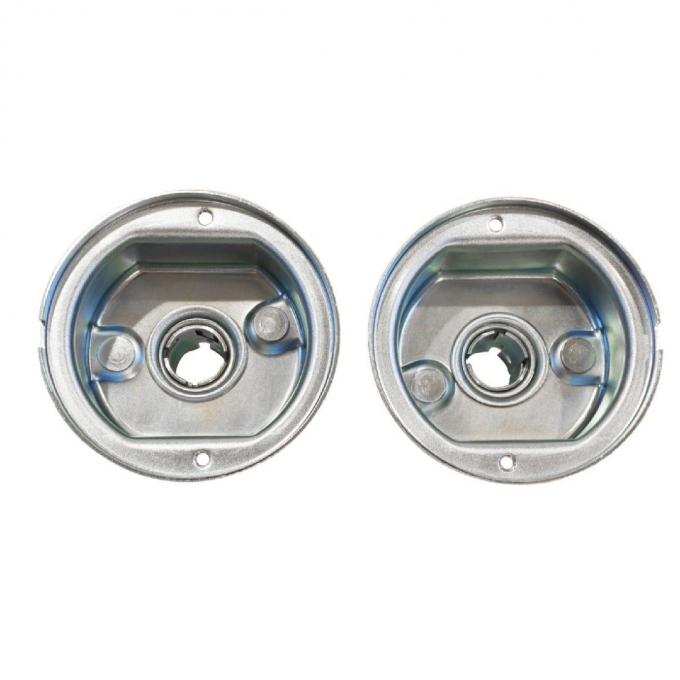 57 Chevrolet Grille Bar Parking Light Housing, Pair