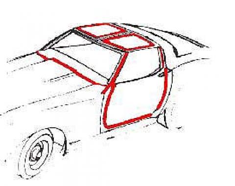 Corvette Coupe Body Weatherstrip Kit, Latex, 1978-1982