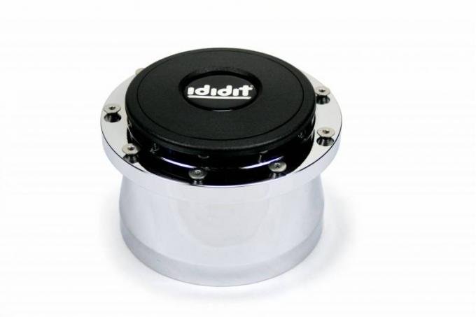 ididit Steering Wheel Adaptor, 9 Bolt w/Horn Button, Black Powder Coat 2201310051