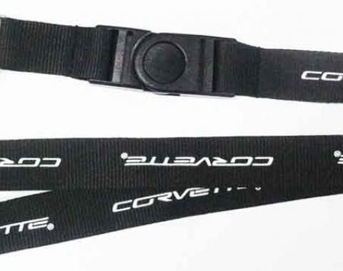Corvette Lanyard, Key & Badge Holder, With C6 Emblem