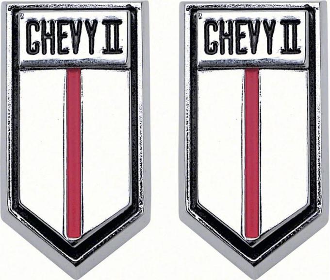 AMD Door Panel Emblem, CHEVY II, Pair, 66-67 Chevy II Nova K-4539568