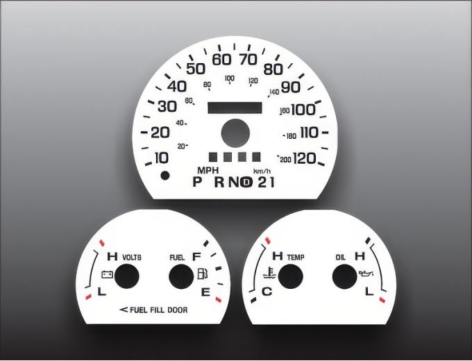 Whitegauges 2003-2005 Mercury Grand Marquis 120 Mph White Face Gauges 0305MG-2277