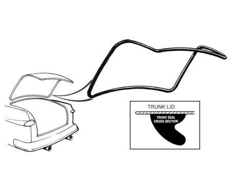 Dennis Carpenter Trunk Lid Seal - 1949-51 Ford Car 8A-7043720