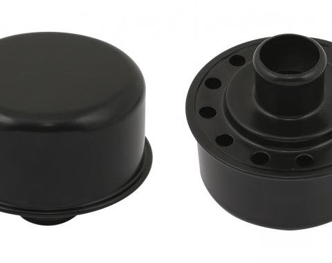 Mr. Gasket Push-on Breather, Flat Black 9810BP