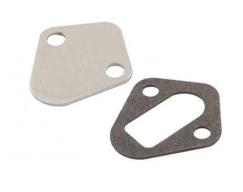 Mr. Gasket Fuel Pump Block Off Plate, Chrome 1516