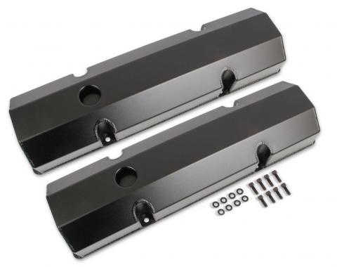 Mr. Gasket Fabricated Aluminum Valve Covers, Black Finish 6818BG