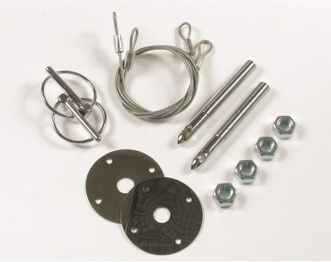 Mr. Gasket Hood or Deck Pin Kit, Competition with Lanyards 1617