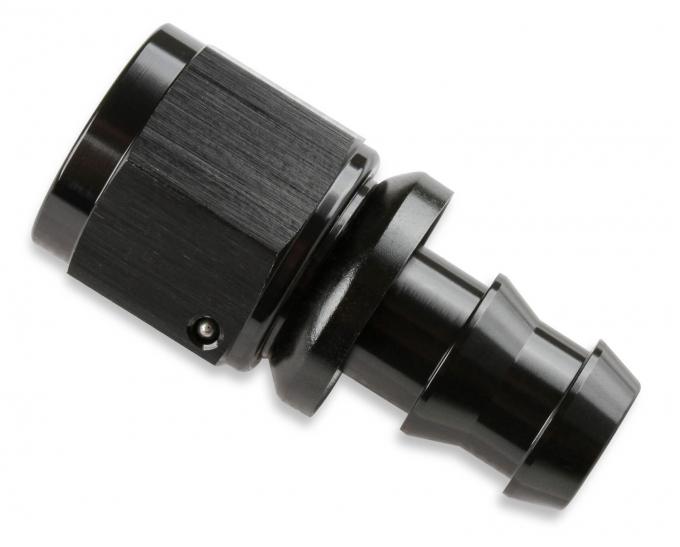 Mr. Gasket -8 an Straight Push-on Hose Ends, Black 200108-BL