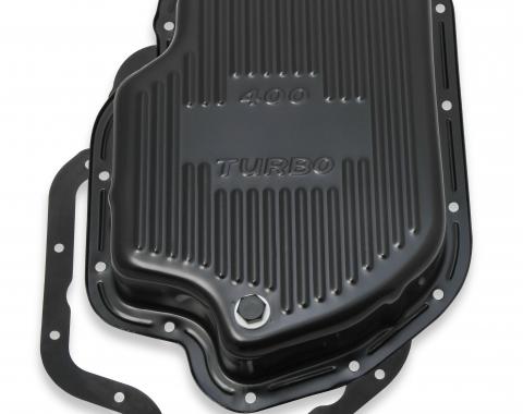 Mr. Gasket Transmission Oil Pan, Black Steel 9786BMRG