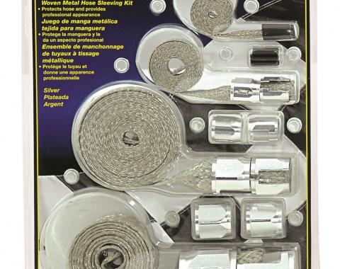 Mr. Gasket Flex-Braid Hose Sleeve Kit, Silver 8092