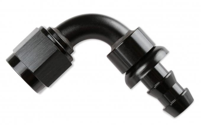 Mr. Gasket -12 an 90 Degree Push-on Hose Ends, Black 209012-BL