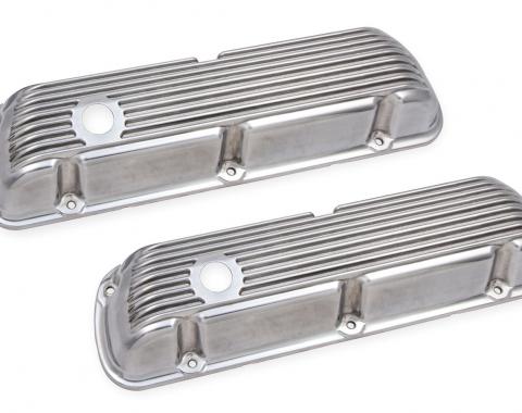 Mr. Gasket Cast Aluminum Valve Covers Pair, Polished 6861G