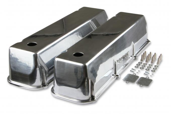 Mr. Gasket Cast Aluminum Tall Valve Covers, Polished 6873G