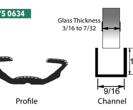 Precision Glass Run Channel 75 0634