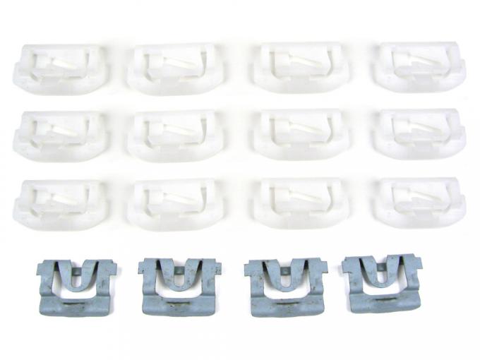 Precision This clip kit consists of 16 pieces with two different styles, one plastic, one metal. Reverse engineered from originals for accurate reproduction. PCK-934-78