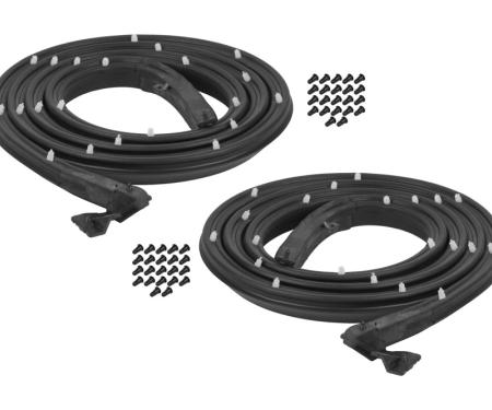 Precision 1962-1967 Chevrolet Chevy II 2 Door Hardtop/Convertible - Door Weatherstrip Seal Kit, Left and Right Hand, 2 Piece Kit DWP 1410 62