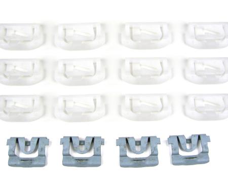 Precision This clip kit consists of 16 pieces with two different styles, one plastic, one metal. Reverse engineered from originals for accurate reproduction. PCK-934-78