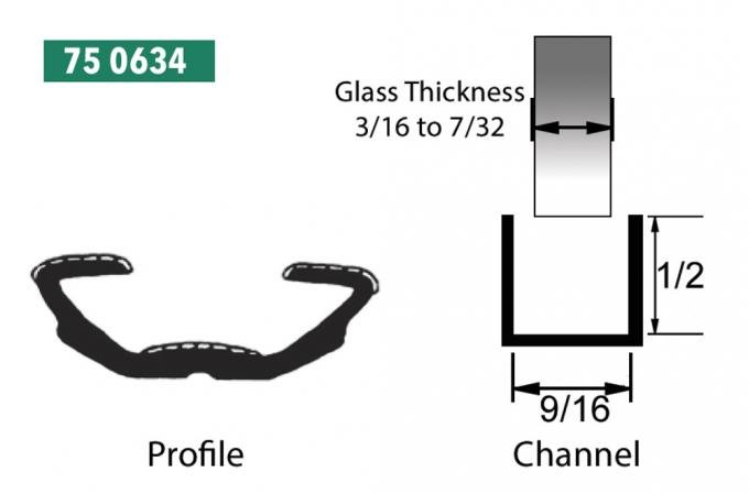 Precision Glass Run Channel 75 0634