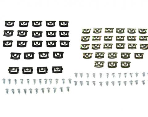 Precision 1968-1969 Plymouth Barracuda Fits 2 door hardtop (fastback) models - Molding Clip Kit, Windshield and Rear Window Kits MCK-3442-68