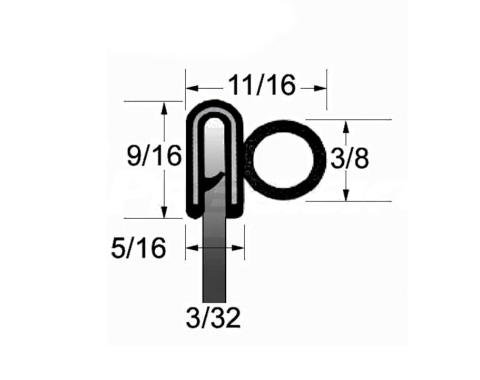 Precision Universal Textured PVC Edge Trim Seal UWS 167-25