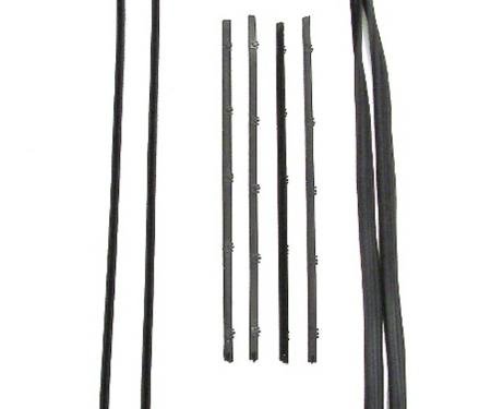 Precision Beltline Molding and Glass Run Channel Kit, Left and Right Hand, 8 Piece Kit, All Black WFK 1111 67 A