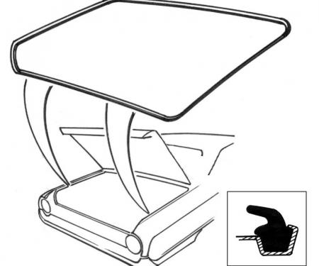 Dennis Carpenter Trunk Lid Seal - 1962-69 Ford Car C3AZ-6243720-A