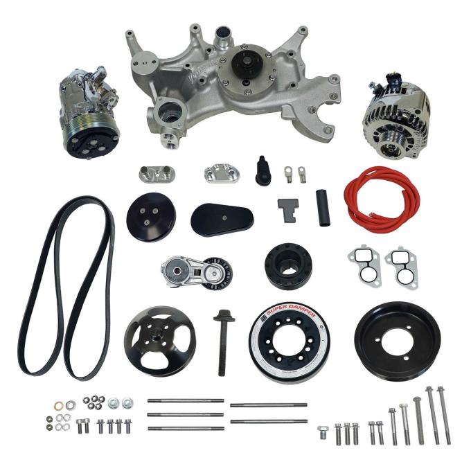 Vintage Air Front Runner™ Drive System GM LS7 Dry-Sump Black/Chrome without Power Steering 175036