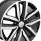 OE Replica Wheels VW27 - 18" Replica Wheel VW27 Fits Volkswagen Jetta Rim 18x7.5 Black Mach'd Wheel VW27-18075-5112-51MB