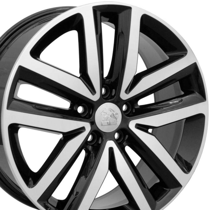 OE Replica Wheels VW27 - 18" Replica Wheel VW27 Fits Volkswagen Jetta Rim 18x7.5 Black Mach'd Wheel VW27-18075-5112-51MB