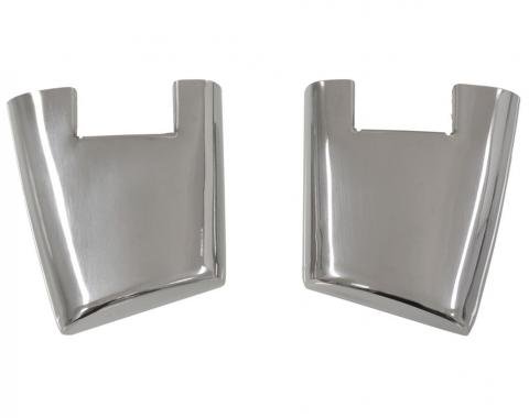 Corvette Door End Caps, without Hole, Left, (58 Early), 1956-1958