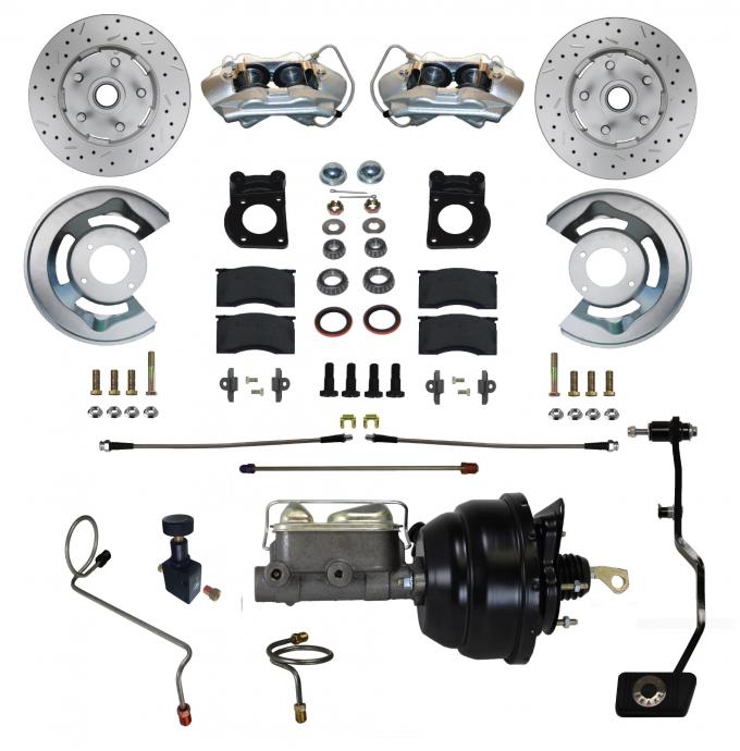 Leed Brakes Power Front Kit with Drilled Rotors and Zinc Plated Calipers FC0003-X405MX