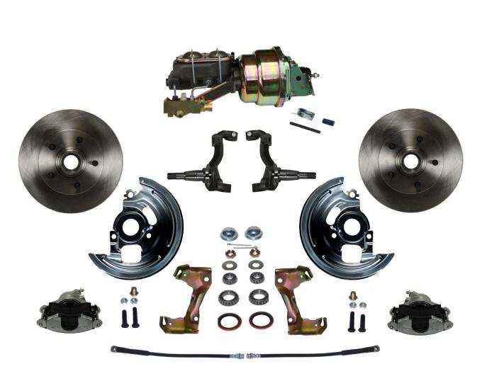 Leed Brakes Power Front Kit with Plain Rotors and Zinc Plated Calipers FC1002-K1A3