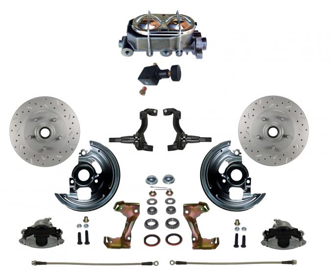 Leed Brakes Manual Front Kit with Drilled Rotors and Zinc Plated Calipers FC1002-E05X