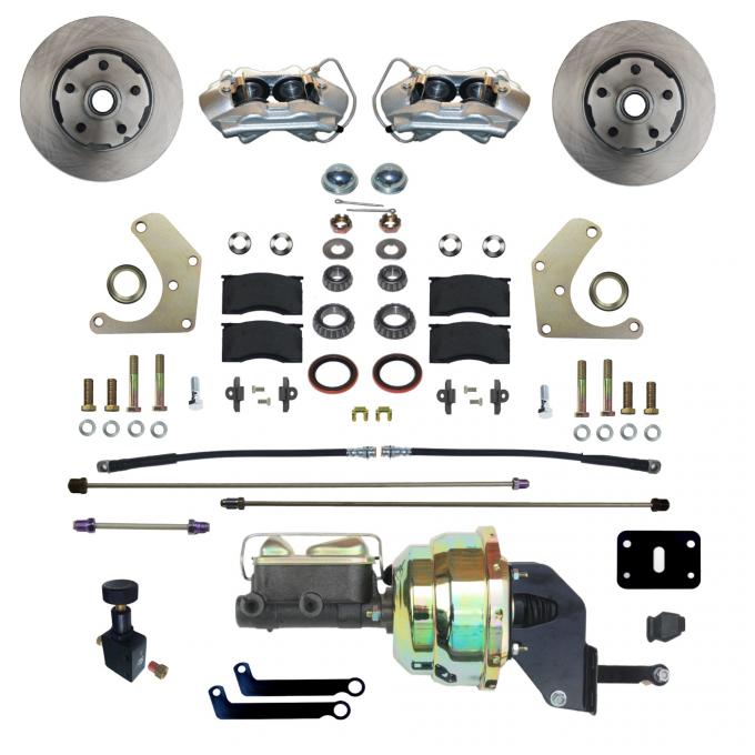 Leed Brakes Power Front Kit with Plain Rotors and Zinc Plated Calipers FC2001-8405