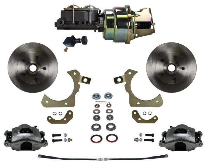 Leed Brakes Power Front Kit with Plain Rotors and Zinc Plated Calipers FC1011-K105