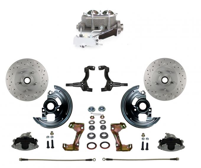 Leed Brakes Manual Front Kit with Drilled Rotors and Zinc Plated Calipers FC1002-EA1X