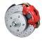 Leed Brakes 1962-1967 Chevrolet Chevy II Manual Front Kit with Drilled Rotors and Red Powder Coated Calipers RFC1006-FA3X