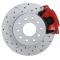 Leed Brakes Rear Disc Brake Kit with Drilled Rotors and Red Powder Coated Calipers RRC2001X