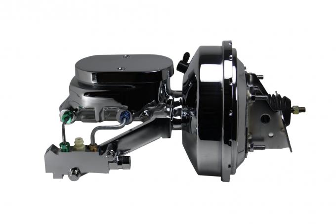 Leed Brakes 9 inch power booster, 1-1/8 inch bore flat top master disc/drum (Chrome) 2F6B2