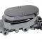 Leed Brakes 8 inch dual power booster, 1 inch bore flat top master (Chrome) G9F