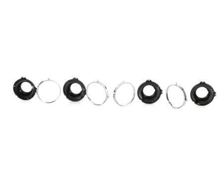 AMD Headlamp Mounting Bucket and Retainer Ring Set, 8 pcs, Chevelle El Camino Truck Suburban X141-4058-S