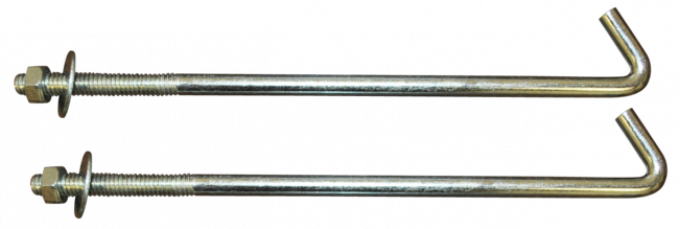 Key Parts '55-'66 Battery Hold-Down J-Bolts 0847-240