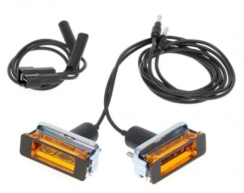 AMD Turn Signal Indicator Assembly, Hood Mounted, 68-69 Charger X245-2668-S