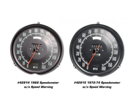 Corvette Speedometer, Rebuilt, 0 Miles, 1975-1977