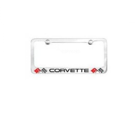 Corvette Elite License Frame, 68-82 Corvette Word with Dual Logo
