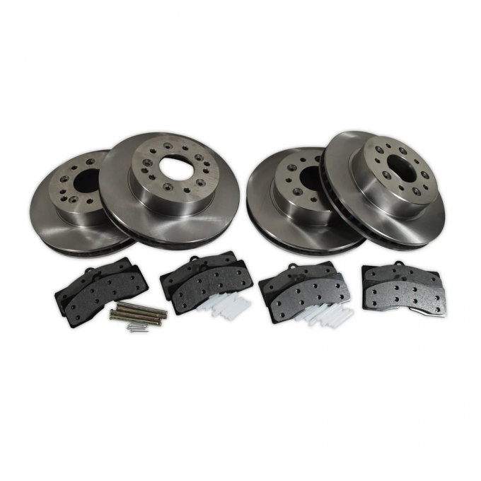 Corvette Brake Kit, Front & Rear, Rotors & Pads, 1965-1982