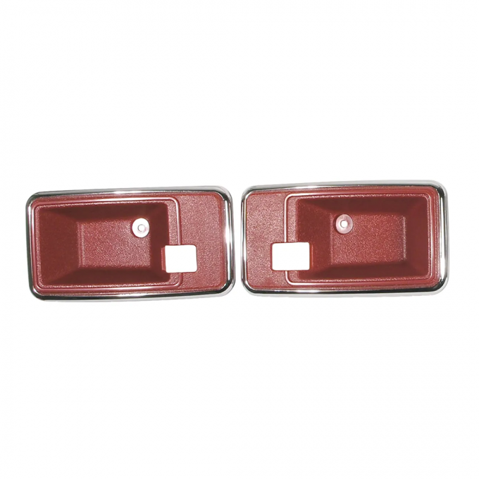 Corvette Door Latch Bezels, Red (24), 1978-1981