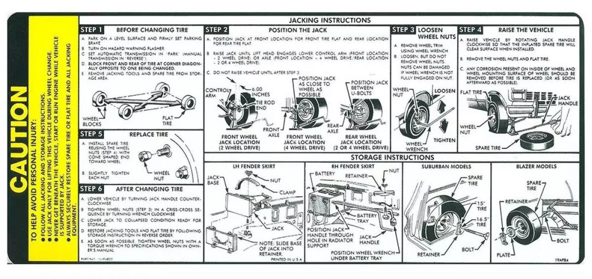 1941 1942 1943 1944 CHEVROLET APPLY BRAKES BEFORE USING JACK INSTRUCTIONS TAG 